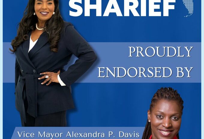  Former Broward County Mayor Dr. Barbara Sharief today announced her endorsement of Miramar Vice Mayor Alexandra P. Davis in her race for Broward County Commission District 7