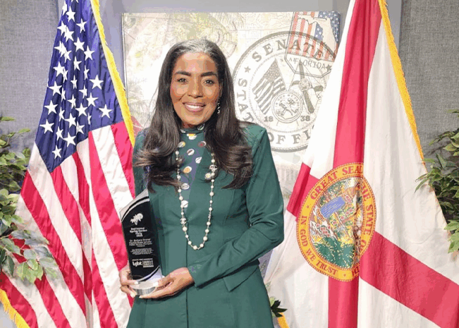  I am honored to receive the Champion Award